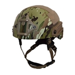 Ballistic Warrior Helmet with Shroud and Side Rails